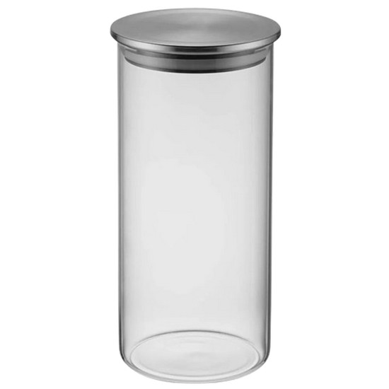 Imagem POTE DE VIDRO COM TAMPA HERMÉTICA BOROSSILICATO E INOX 750ML - LYOR