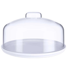 Imagem de BOLEIRA PRATO COM CÚPULA COZA COZY MEDIA 25 CM BRANCO - Brinox Metalurgica S  A