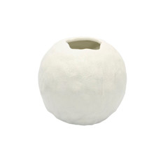 Imagem de VASO DECORATIVO DE RESINA COR BRANCO 17X17X15CM  - Lucatti Artes E Decoracoes Ltda