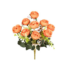 Imagem de BUQUÊ PEONIA X9 LARANJA 26X40CM GRILLO 54594 - Grillo Ltda