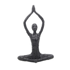 Imagem de ESCULTURA DECORATIVA YOGA EM RESINA COR PRETO 23X10X37CM - Cross Comercial Ltda