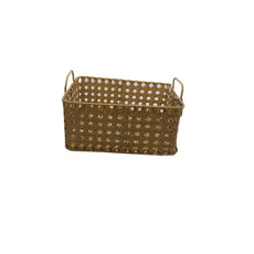 Imagem de CESTO RETANGULAR COM ALÇA DE PALHINHA 34X26X15CM - YANGZI  - Yangzi Brasil Corporation S A 