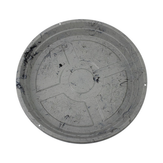 Imagem PRATO PARA VASO DE PLÁSTICO COR GRAFIATO CONCRETO 21 CM Nº3 