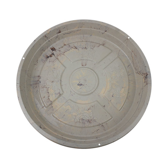 Imagem PRATO PARA VASO DE PLÁSTICO COR GRAFIATO TRAVERTINO 21 CM Nº3 