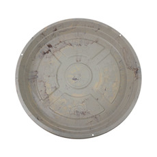 Imagem de PRATO PARA VASO DE PLÁSTICO COR GRAFIATO TRAVERTINO Nº4 24X3,5CM  - Atacaplast Comercio E Distribuidora Ltda