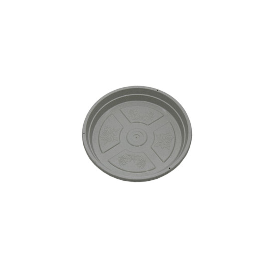 Imagem PRATO PARA VASO Nº2 EM RESINA DE POLIPROPILENO COR MÁRMORE 18,5X2,5CM