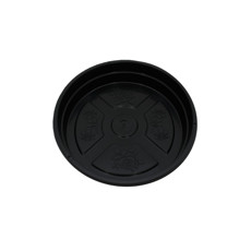Imagem de PRATO PARA VASO Nº4 EM RESINA DE POLIPROPILENO COR PRETO 24,5X3,5CM - Atacaplast Comercio E Distribuidora Ltda