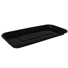 Imagem de PRATO FLOREIRA DECOR Nº1 EM RESINA DE POLIPROPILENO COR PRETO 30,5X14X2CM - Atacaplast Comercio E Distribuidora Ltda