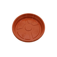 Imagem de PRATO PARA VASO Nº4 EM RESINA DE POLIPROPILENO COR CERÂMICA 24,5X3,5CM - Atacaplast Comercio E Distribuidora Ltda