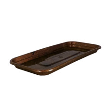 Imagem de PRATO FLOREIRA DECOR Nº1 EM RESINA DE POLIPROPILENO COR MARROM CAFÉ 30,5X14X2CM - Atacaplast Comercio E Distribuidora Ltda