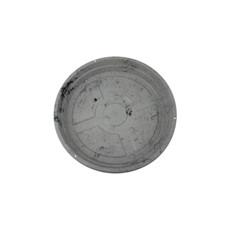 Imagem de PRATO PARA VASO Nº4 EM RESINA DE POLIPROPILENO COR GRAFIATO CONCRETO 24,5X3,5CM - Atacaplast Comercio E Distribuidora Ltda