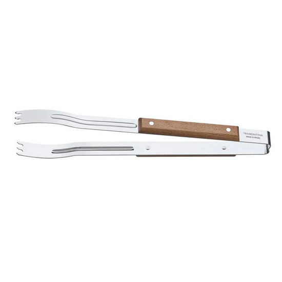 Imagem PEGADOR PARA CARNE TRAMONTINA CHURRASCO 37CM AÇO INOX E CABO DE MADEIRA UTENSÍLIO