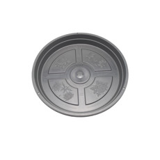 Imagem de PRATO PARA VASO DE PLÁSTICO COR PRETO Nº5 27X27X4CM - Atacaplast Comercio E Distribuidora Ltda