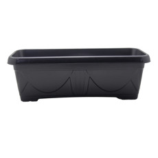 Imagem de FLOREIRA Nº2 EM RESINA DE POLIPROPILENO COR PRETO 47,5X19,5CM  - Atacaplast Comercio E Distribuidora Ltda