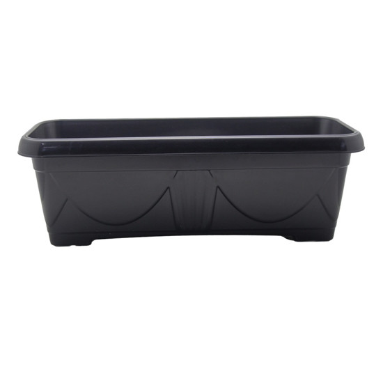 Imagem FLOREIRA Nº2 EM RESINA DE POLIPROPILENO COR PRETO 47,5X19,5CM 