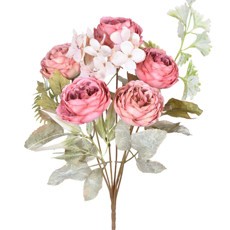 Imagem de BUQUÊ PEONIA E HORTENSIA X7 BEAUTY 7X33CM GRILLO 54582 - Grillo Ltda