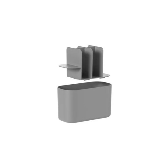 Imagem ORGANIZADOR DE MAQUIAGEM BOLD COR CHUMBO 8,4X16,8X9,8CM 1 LITRO 