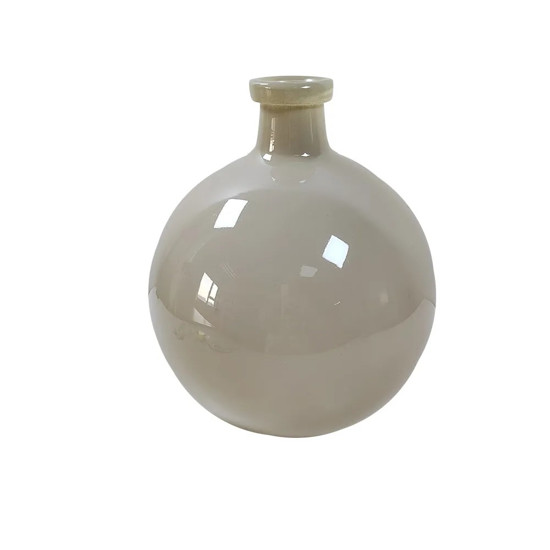 Imagem VASO DECORATIVO EM VIDRO COR BRANCO 28,5X20,5CM
