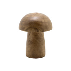 Imagem de COGUMELO DECORATIVO EM MADEIRA COR NATURAL P 13CM  - Lucatti Artes E Decoracoes Ltda