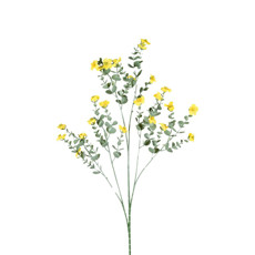 Imagem de HASTE DECORATIVA DE MINI MARGARIDAS DO CAMPO AMARELA EM PLÁSTICO MOLDÁVEL - GRILLO - Grillo Ltda