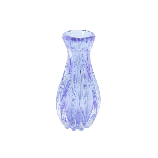 Imagem VASO DECORATIVO EM VIDRO COR LILÁS G 9X9X19CM 