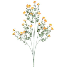 Imagem de HASTE DECORATIVA DE MINI MARGARIDAS DO CAMPO LARANJA EM PLÁSTICO MOLDÁVEL - GRILLO - Grillo Ltda