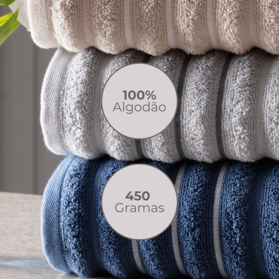 Imagem TOALHA ROSTO JACQUARD WAVE CORTTEX BRANCO 100% ALGODÃO 50X70CM 