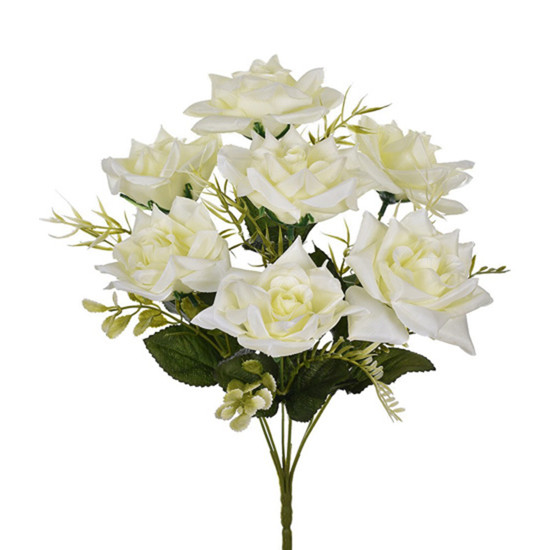 Imagem BUQUÊ ROSA DIAMANTE X7 CREME 20X34CM GRILLO 50158