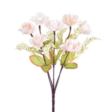 Imagem de BUQUÊ MINI ROSA X5 CREME 11X28CM GRILLO 49138 - Grillo Ltda