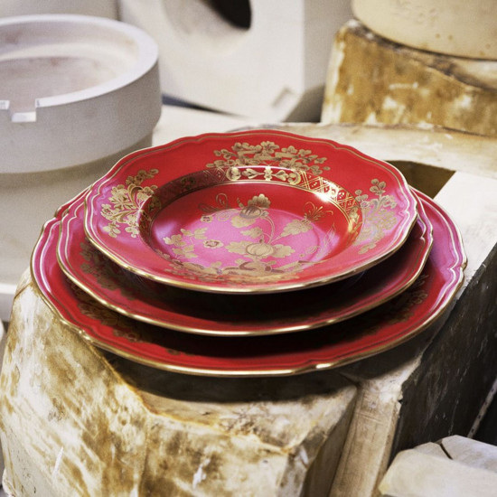 Imagem PRATO PARA SOBREMESA DE PORCELANA ORIENTE ITALIANO RUBRUM 21CM
