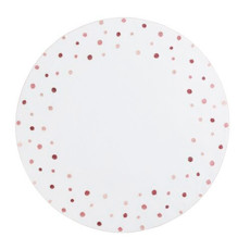 Imagem de LUGAR AMERICANO AUGURI CASA BUBBLY BRANCO COM ROSA 40CM  - Auguri Casa Importacao E Exportacao 