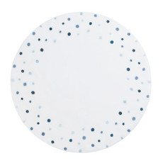 Imagem de LUGAR AMERICANO AUGURI CASA BUBBLY BRANCO COM AZUL 40CM  - Auguri Casa Importacao E Exportacao 