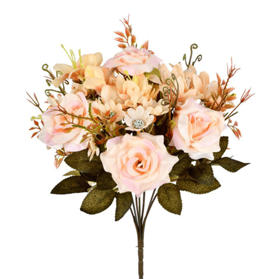 Imagem BUQUÊ MISTO ROSA LIRIO E MARGARIDA X7 SALMÃO 32X33CM GRILLO 52973