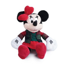 Imagem de MINNIE DE PELÚCIA COM ROUPA XADREZ  VERDE E VERMELHO 51CM - CROMUS - Cromus Embalagens Ind. E Com. Ltda