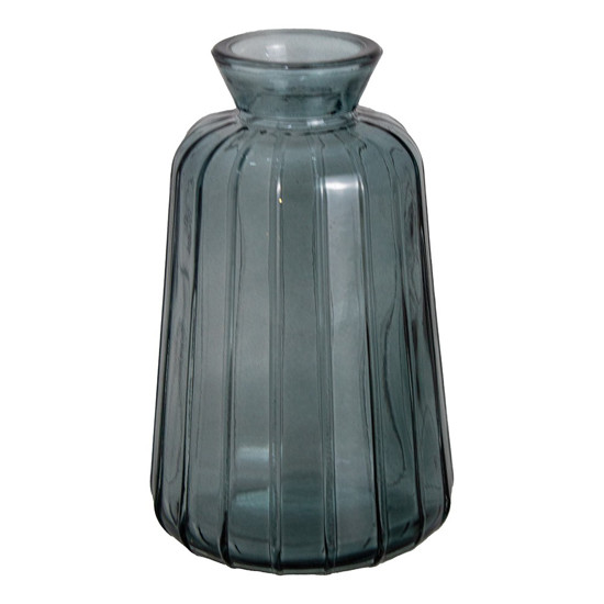 Imagem MINI VASO DECORATIVO EM VIDRO COR AZUL 6X6X11CM 