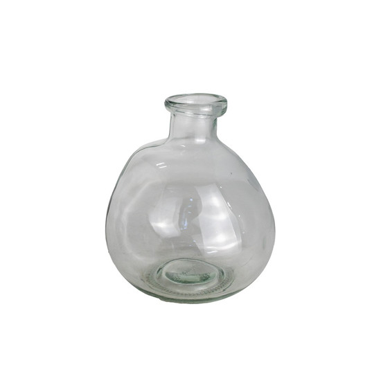 Imagem VASO DECORATIVO EM VIDRO TRANSPARENTE 16,5X16,5X19CM