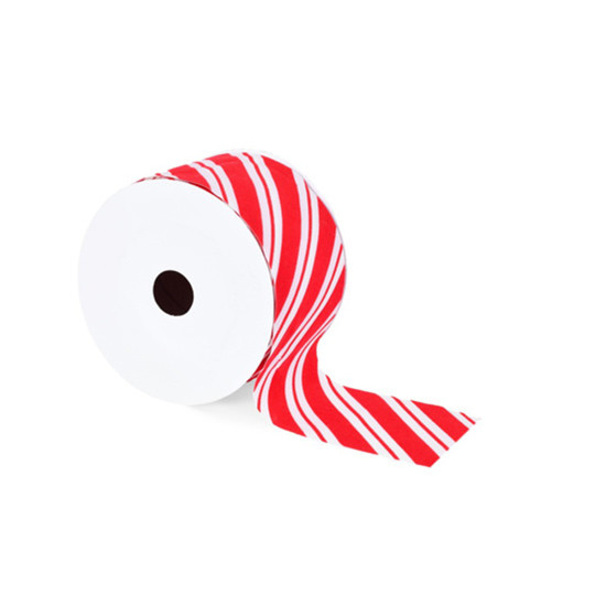 Imagem FITA DECOR VERMELHO E BRANCO NATALINA COLORIDA EM POLIÉSTER 6,3CMX9,14M - GRILLO 56629
