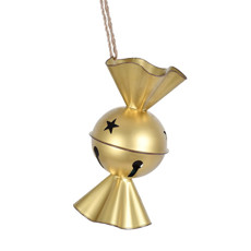 Imagem de ENFEITE NATALINO PARA PENDURAR COR DOURADO EM METAL 14X14X28 CM - GRILLO 56748 - Grillo Ltda