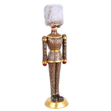 Imagem de BONECO DECOR NATALINO SOLDADO REAL COR MARROM EM RESINA 10X11X41 CM - GRILLO 57323 - Grillo Ltda