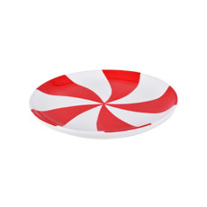 Imagem de PRATO PARA SOBREMESA DE NATAL COR BRANCO COM VERMELHO DE CERÂMNICA 18X18X2CM - GRILLO 57050 - Grillo Ltda