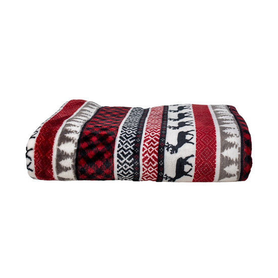 Imagem MANTA FLANELADA/SHERPA 130X150CM ESTAMPA NATALINA - YANGZI