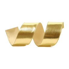 Imagem de FITA ARAMADA DECORATIVA DOURADA EM POLIÉSTER 6,3CM X 9,14M - Cromus Embalagens Ind. E Com. Ltda