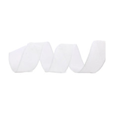 Imagem de FITA ARAMADA DECORATIVA TRABALHADA BRANCA EM POLIÉSTER 3,8CM X 9,14M  - Cromus Embalagens Ind. E Com. Ltda
