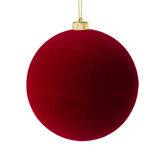 Imagem BOLA GRANDE NATALINA DECORATIVA EM ISOPOR COR VINHO 20X20X20 CM