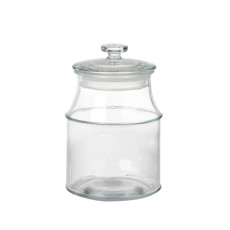 Imagem de PORTA CONDIMENTOS EM VIDRO TRANSPARENTE COM TAMPA 1000ML 18X12X12 CM - Full Fit Industria Importacao E Comercio Ltda.