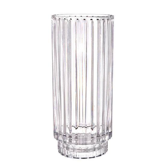 Imagem VASO DECORATIVO DÓRICA EM CRISTAL ECOLÓGICO TRANSPARENTE 34X15X15 CM
