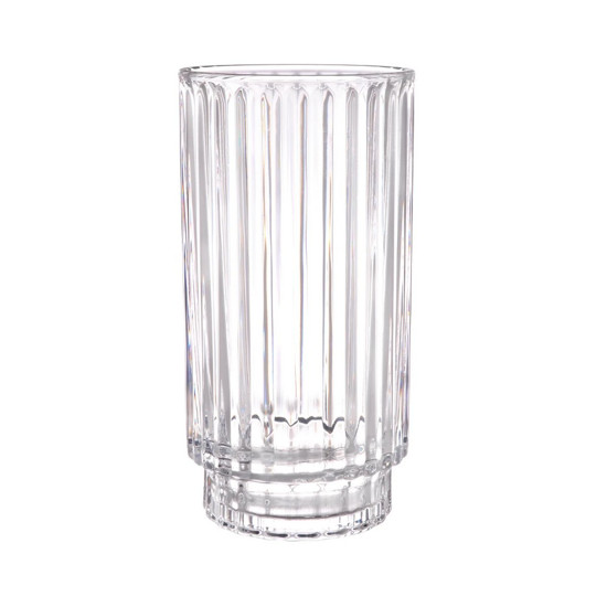 Imagem VASO DECORATIVO DÓRICA EM CRISTAL ECOLÓGICO TRANSPARENTE 27X14X14 CM