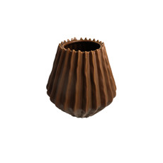 Imagem de VASO DECORATIVO MARROM EM PORCELANA 20X19 CM - Mabruk Importacao E Comercio Eireli