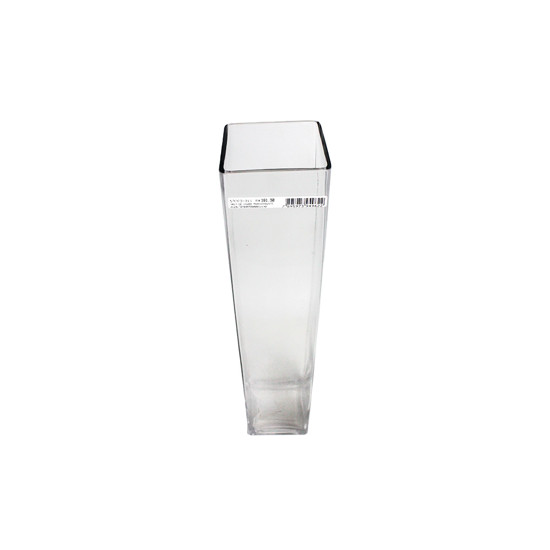Imagem VASO DE VIDRO DECORATIVO TRANSPARENTE COMPRIDO 50X10 CM