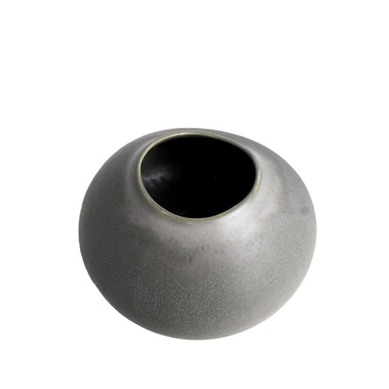 Imagem VASO DECORATIVO EM CERÂMICA CINZA 14X20X22 CM